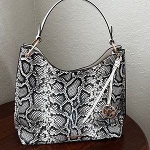 Michael Kors Joan Handbag Natural Exotic Snake Print